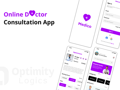 Online Doctor Consultation App Design 3d animation branding design figma graphic design illustration logo motion graphics ui vector