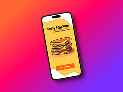 EggDrop - "Your Favorite Sandwich Shop" app design eggdrop figma food mobile prototype sandwich shop ui ux