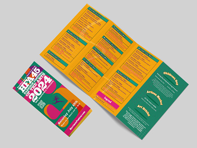 Brochure Design for Harrison Festival brand branding brochure brochure design colorful design digital digital art flyer flyer design fun graphic design identity branding layout layout design marketing collateral marketing material modern retro retro style