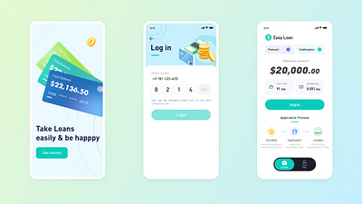 Loan App loan log in ui