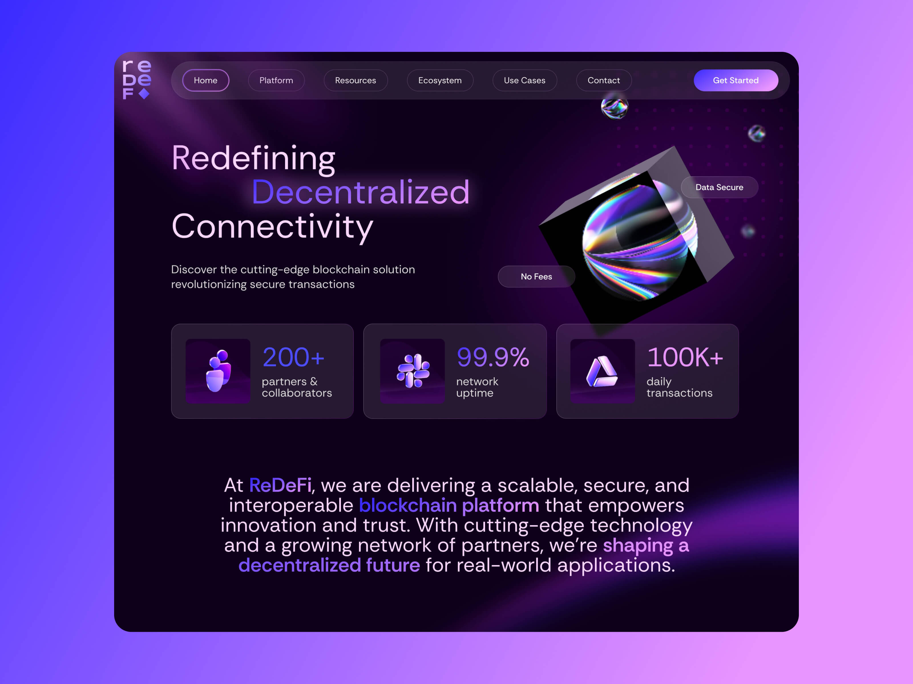 UX/UI Design for Blockchain Platform 3d 3d icons crypto dark mode figma futuristic graphic design spline ui uxui design web design website