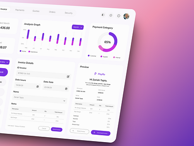 Payo Email payment system dashboard dashboarddesign designinspiration figma financedashboard financialanalytics financialmanagement moderndesign paymentdashboard paymenttracking uiuxdesign userinterface webdesign