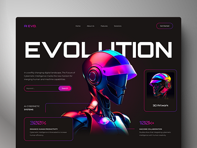 AI Revolution Landing UI UX Design ai ai landing page ai software ai tool animation artificial intelligence design homepage design landing page landingpage machine learning services trending2025 ui ui design ux web web design web site webdesign