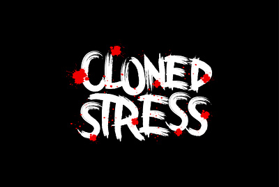 Cloned Stress blood brand design brush brushlettering clothing brand custom custom logo design handlettering lettering logo design rough streetwear streetwear brand streetwear logo type typography