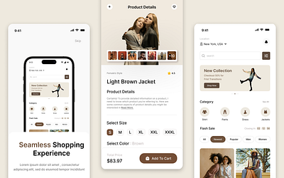 Introducing a seamless shopping experience UI design ✨ app app desgin branding design dribbble fashion logo product design ui uiux design