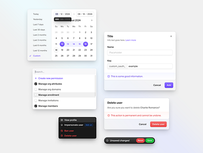 🪽 Some light, floating things alerts date picker design system dropdown form product design select menu toast ui components ui design ux design