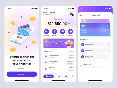 E-Wallets UI/UX Saas Mobile Apps 3d apps b2c bank banking card e wallet app finance finance mobile app fintech illustration mobile apps mobile saas product design saas transaction ui ux wallet wallets