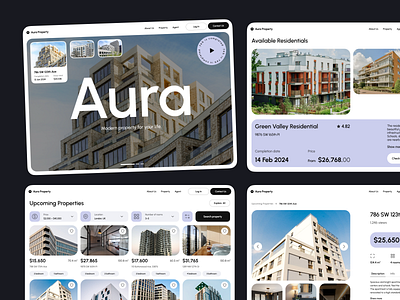 Real Estate Website apartement architecture concept modern design real estate real estate website ui ux web design website design