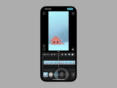 Concept Of Video Editing App Changing Properties app capcut clean edits intuitive ios minimalistic mobile modern product software timeline tool toolbar ui video editing