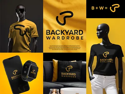 logo design for brand BACKYARD WARDROBE chic wardrobe logo design