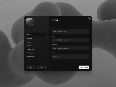 Settings Panel 🎛️ abstract atomize branding dark theme design system figma settings ui