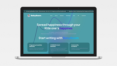 BabyBoomToken Company Profile Web UI Design app application baby baby web design branding crypto design ui ui design uiux web web design web ui design website website app website application website design