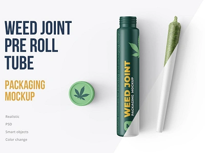 Weed Joint Pre-Roll Tubes 4 PSD cannabis cannabis joint cannabis joint mockup cannabis weed cannabis weed mockup fu ganja joint joint mockup marihuana marijuana marijuana weed marijuana weed mockup medical cannabis medical marijuana pot weed weed mockup