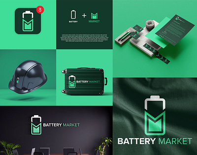 Battery market Logo design inspiration ai communication logo