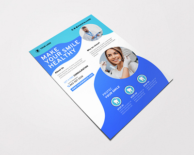 Dental make your smile healthy flyer ! brochure brochure design clinic dental dental care dental health dentist dentistry doctor flyer flyer design graphic design healthcare print design tooth care treatment