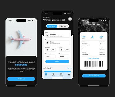 Daily UI 024 (Boarding pass) boarding pass dailyui figma flight booking pass ui