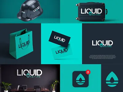 logo design for LIQUID NATURE liquid nature identity