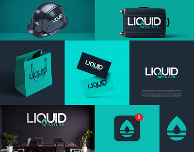 logo design for LIQUID NATURE liquid nature identity