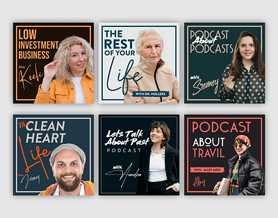 Podcast banner | podcast cover | podcast artwork vibrant podcast banners