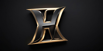 Create a New H Logo 3d graphic design motion graphics