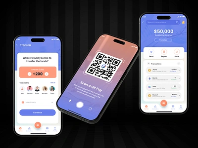 Fintech App UI/UX Design Concept 3d appdesign branding finance fintech fintechapp fintechappdesign graphic design hire ui ux designer mobile app design ui ux virtual coders