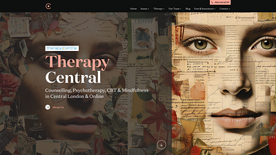 Website - Therapy Central blog blog section branding contact us contact us section hero section landing logo psychology therapy ui uiux ux web design