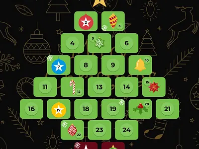 Christmas Advent Calendar advent calendar bonus christmas christmas gifts design inspiration ui ux
