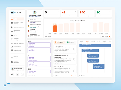 Employee Dashboard calendar dashboard employee personal timeline tracker work