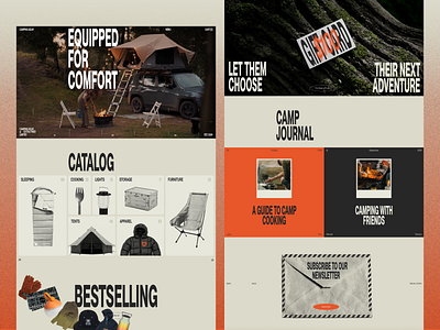 Camping Gear Ecommerce Home Page branding camping design digital marketing e commerce ecommerce graphic design home page interface landing page online shopping tourism ui user experience ux web design web marketing web page website website design