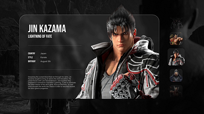 Tekken 8 UI Design animation design figma motion graphics tekken tekken 8 ui