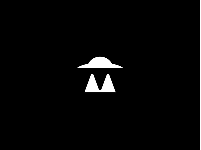 Mothership abstract alien branding concept design double meaning letter lettermark logo m m letter mark mothership roxana niculescu simple space