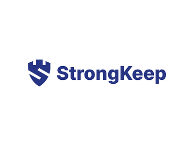 Strongkeep - Logo Design (Updated) branding castle fort freelance logo design freelance logo designer keep king logo logo design logo designer minimal simple strong wall