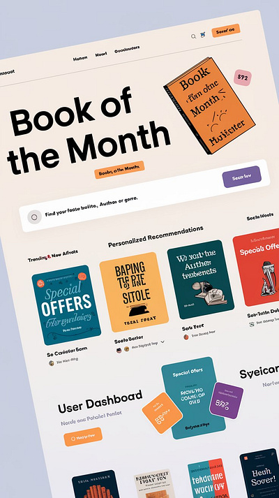 book store app graphic design