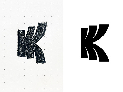 K for Kale alex seciu branding k letter k logo k sketch kale kale logo letter k letter mark logo design logo designer