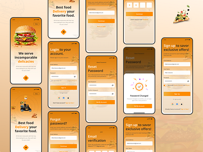 Food delivery - Mobile app app branding design typography ui ux vector