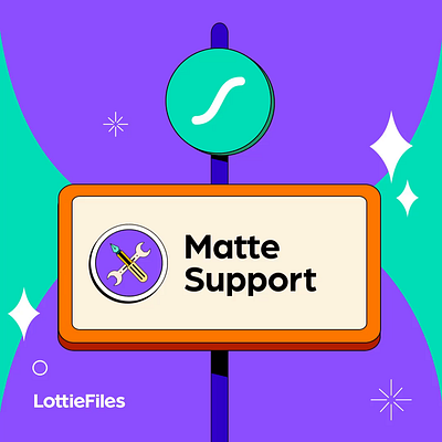 Lottie Creator - Matte Support animation art direction branding creator design graphic design illustration logo lottie lottie animation matte scene support train ui ui ux uiux ux vector