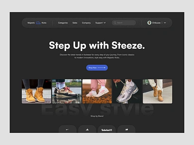 Landing Page UI Design [Hero Section] adidas design desktop e commerce kicks landing page new balance nike product design shoes timberland ui uiux ux web design website