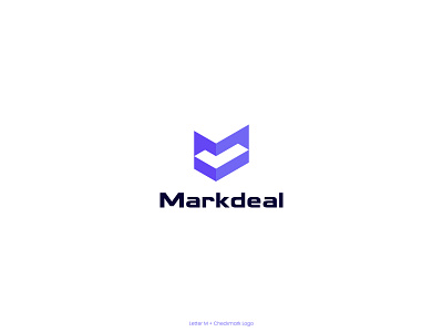 Markdeal Logo abstract app logo best logo designer brand identity branding business logo checkmark logo company logo creative logo design graphic design logo logo design logo designer m checkmark m logo modern logo popular dribbble shots right