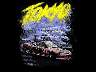 Tokyo Drift Custom T-Shirt Design apparel automotive car cars design graphic design illustration merch racing t shirt