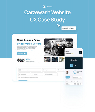 Carzewash Website Design & Development automotive design booking system car wash branding clean design customer experience dashboard design frontend development interactive features minimalist design modern website node.js backend pricing page react development responsive design service website tailwind css typography design uiux design user interface web design