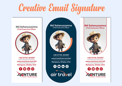 Email Signature Design branding creative design design email signature design graphic design ui