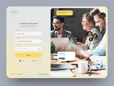 HR Platform - Register Page account create account figma form hr human resources interface login page onboarding page platform product design register registration saas sign in sign up startup ui elements