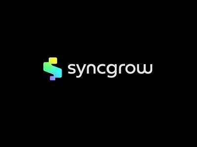 syncgrow logo agency best branding business colorful development future grow growth icon it letter logo logo design logo designer modern motion move movement s