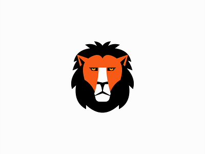 Lion Logo animal branding design emblem etertainment feline geometric icon illustration king lion logo mark mascot media sports vector