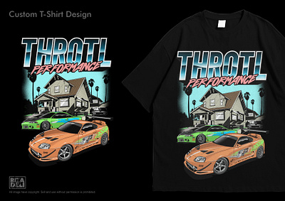 Throtl T-Shirt Design Collection apparel automotive car cars design graphic design illustration merch racing t shirt