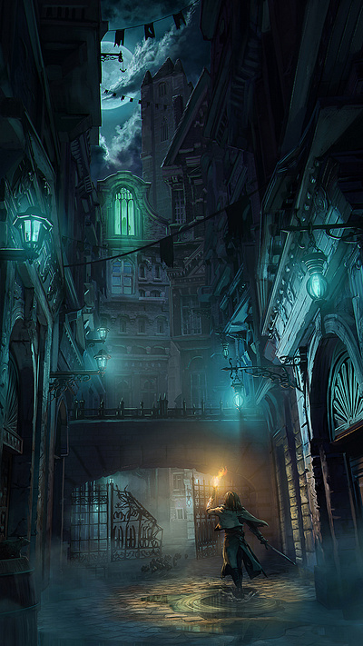 Ruelle character design conceptart darkfantasy digitalpainting environmenent illustration