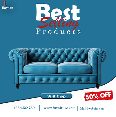 Sofa banner banner branding furniture graphic design logo off sofa