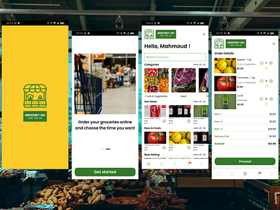 Grocery-Go | Groceries ordering app design ui