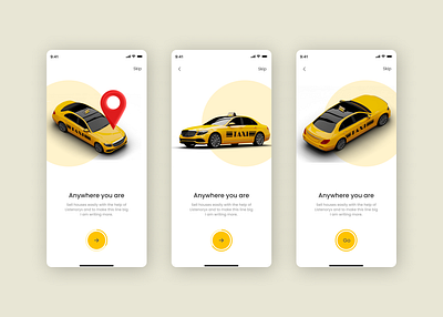 Taxi Booking App Onboarding Screens booking app ui figma figma design graphic design minimal design mobile app ui modran app design new app design onboardingscreens ride booking app taxiappdesign ui ui ux uiuxdesign user experience