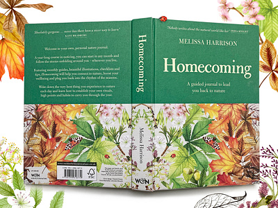 Book cover illustration for Homecoming book cover illustration book illustration botanical illustration hand painted nature and wildlife illustration nature illustration nature journal watercolour illustration